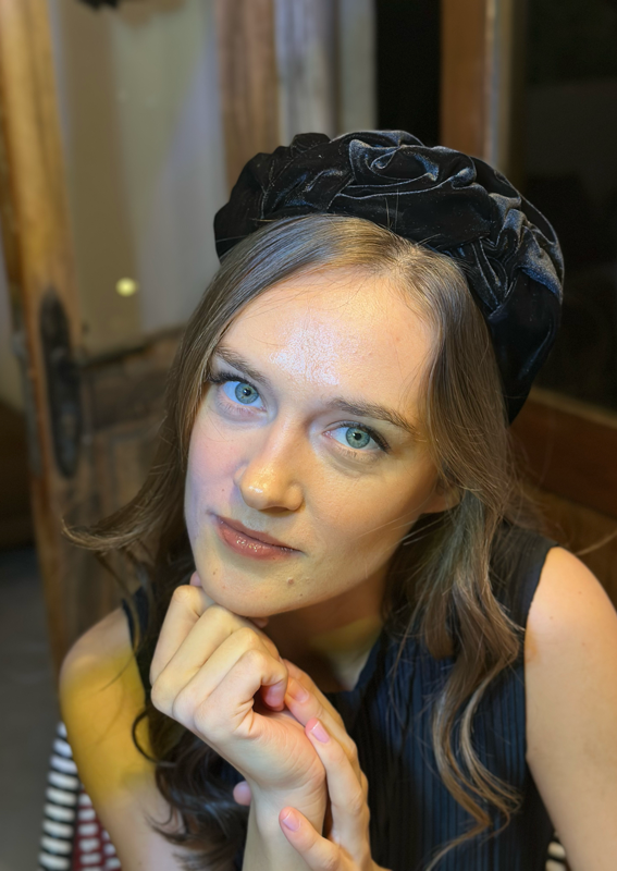 Ellen Headband, Black Velvet