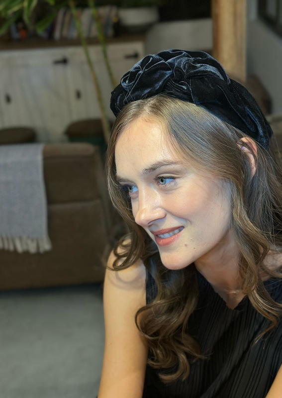 Ellen Headband, Black Velvet