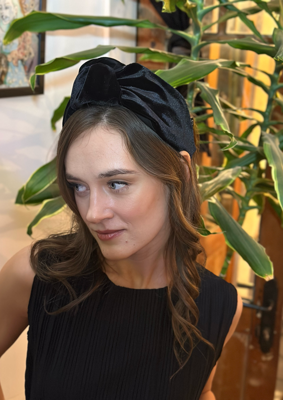 Wide Suf Headband, Black velvet
