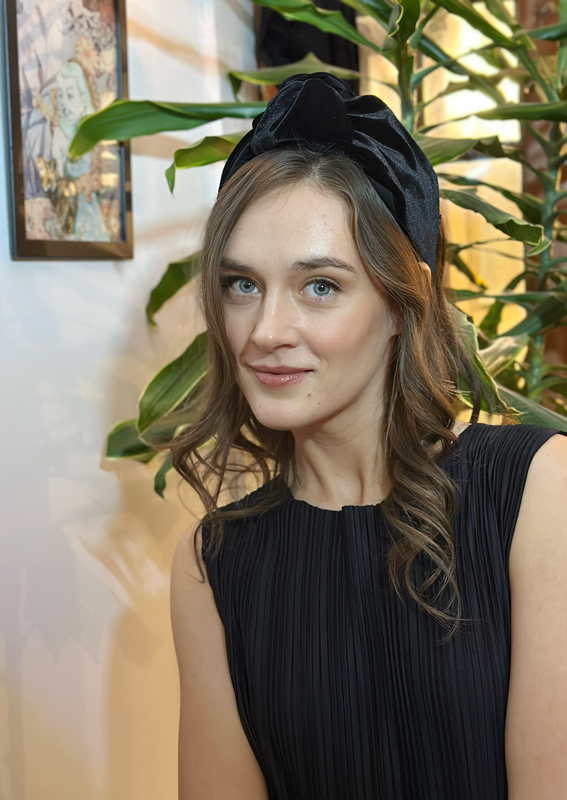 Wide Suf Headband, Black velvet