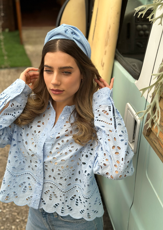 Zoe, Tie-in-Back, Sky Blue