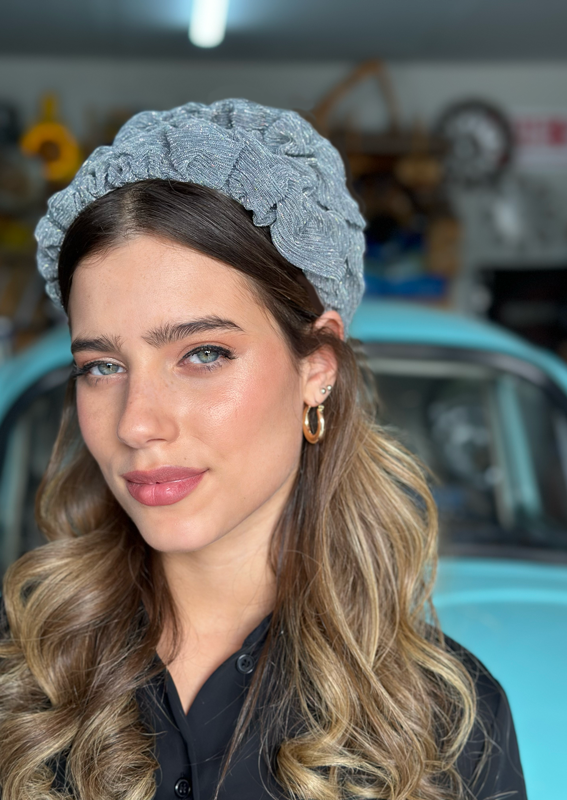 Wide Renee Headband, Silver