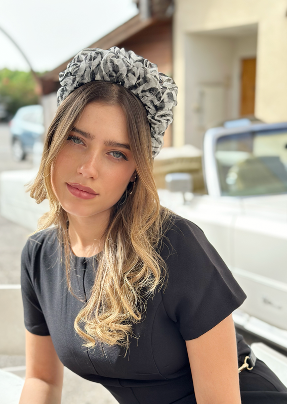Medium Renee Headband Black & White