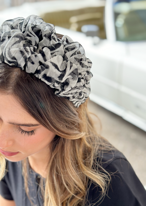 Medium Renee Headband Black & White