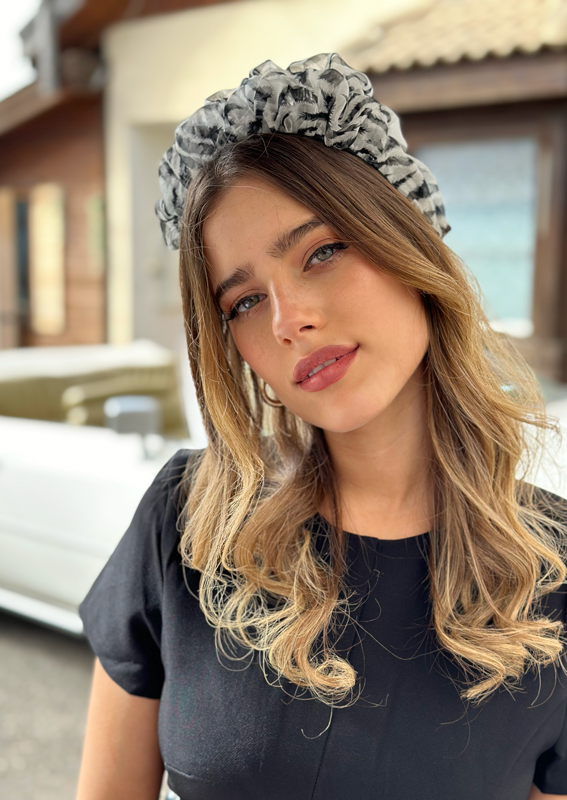 Medium Renee Headband Black & White