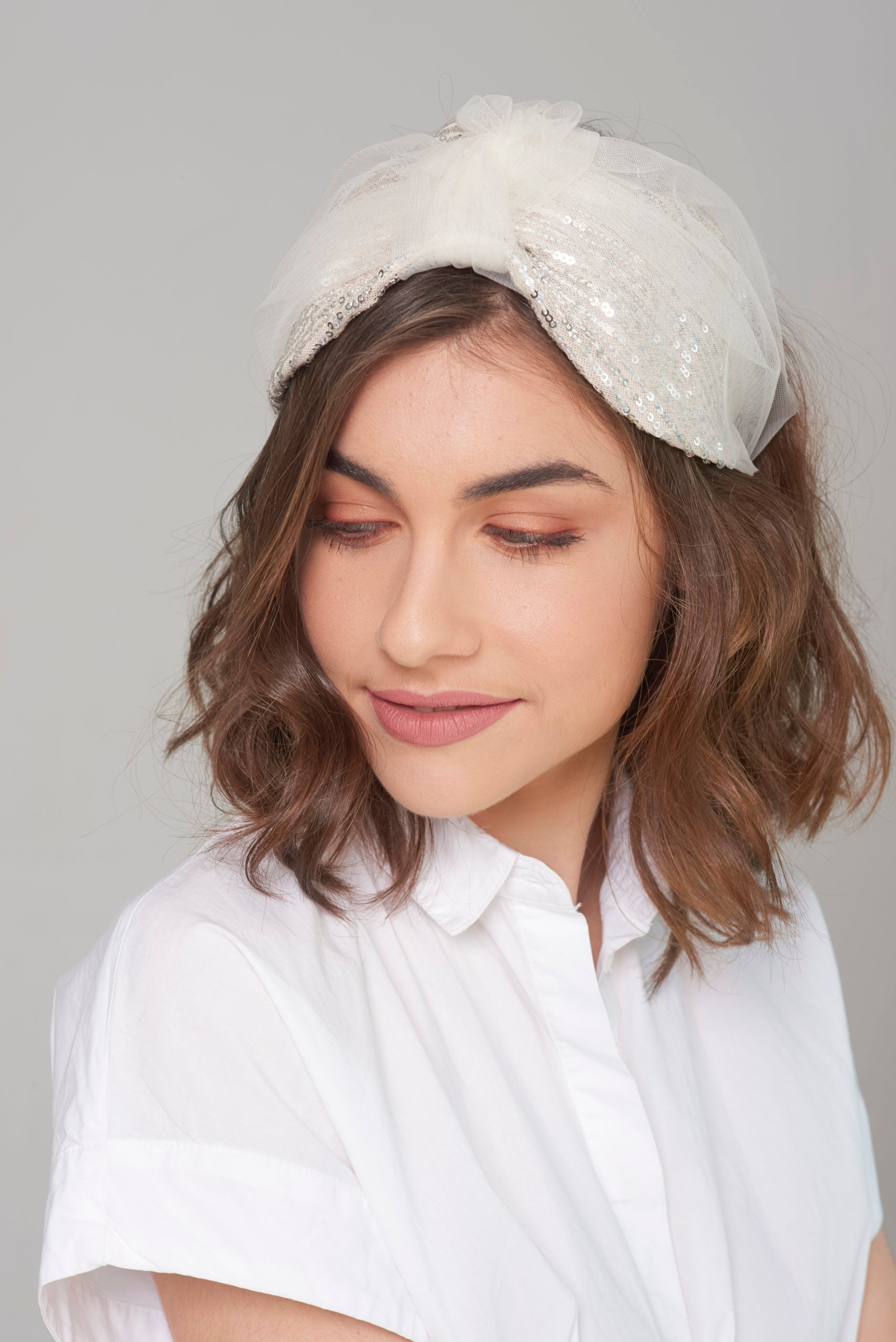 Tutu Headband, Light Beige