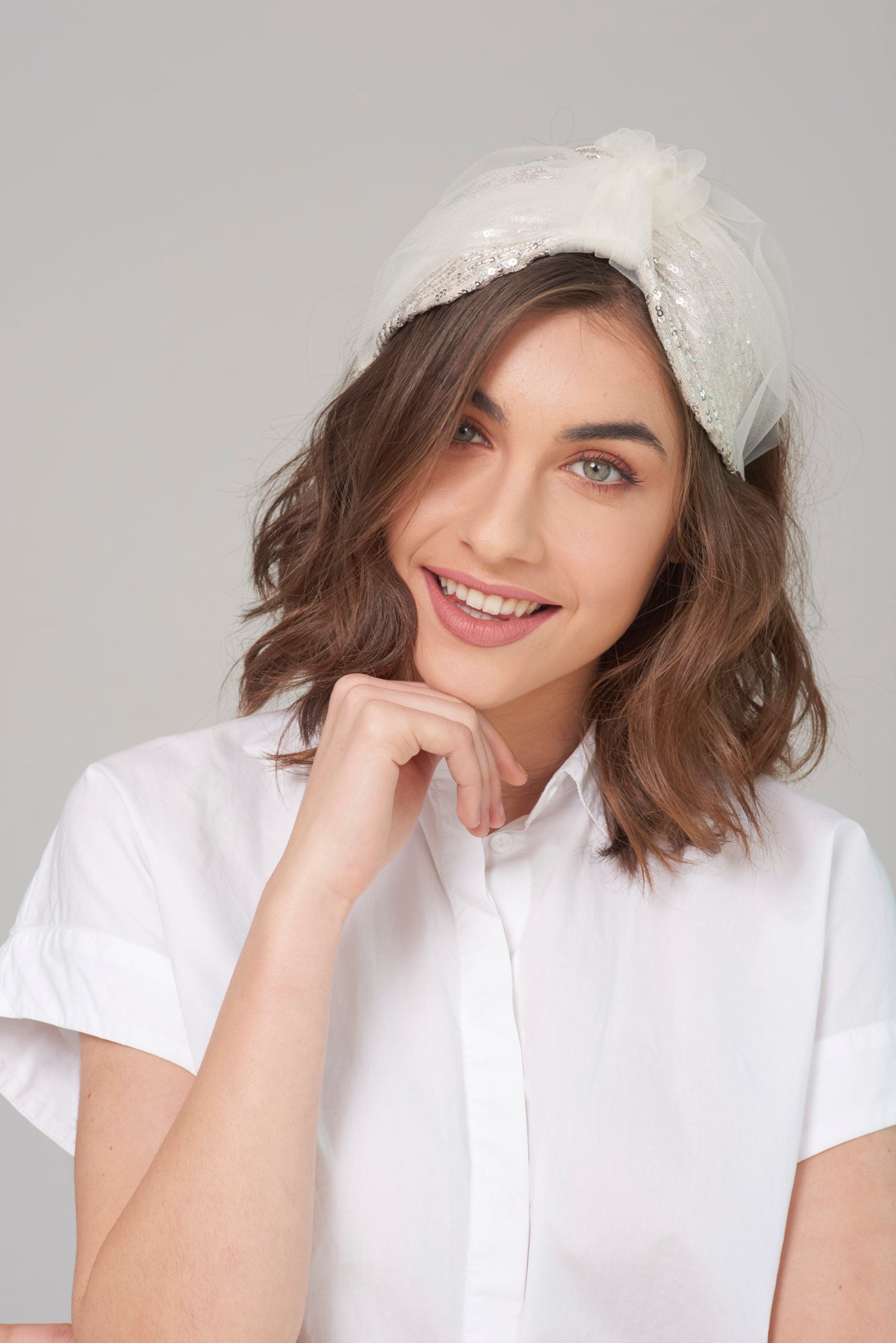 Tutu Headband, Light Beige