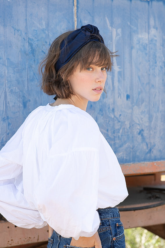 Maia, Tie-in-Back, Blue