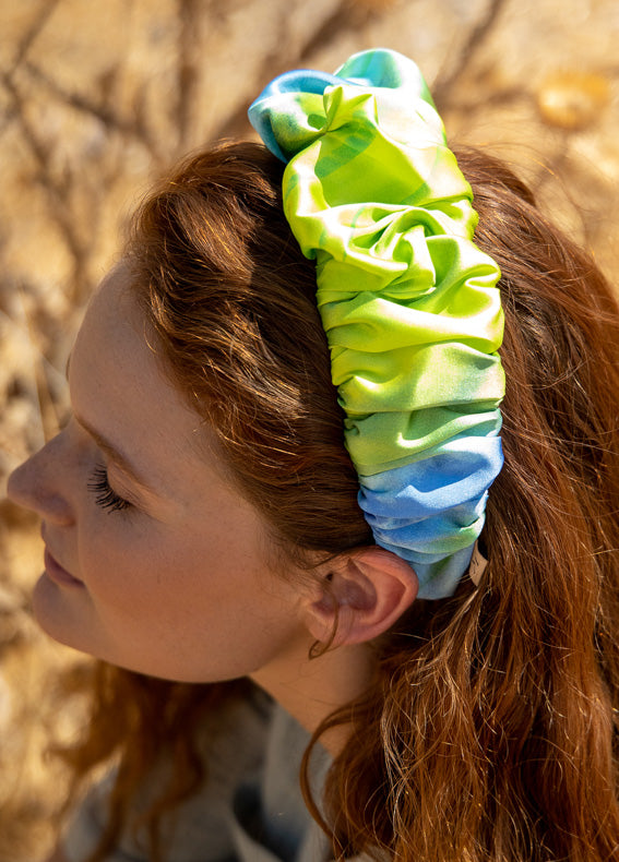 Amur Headband, Blue & Brown