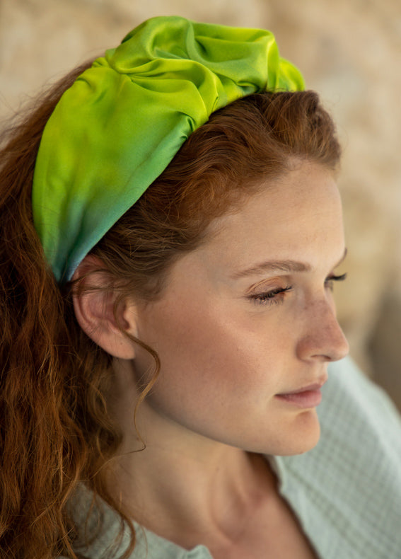 Medium Amur Headband, Green & Blue
