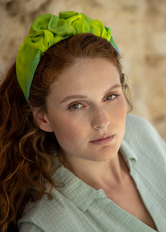 Medium Amur Headband, Green & Blue
