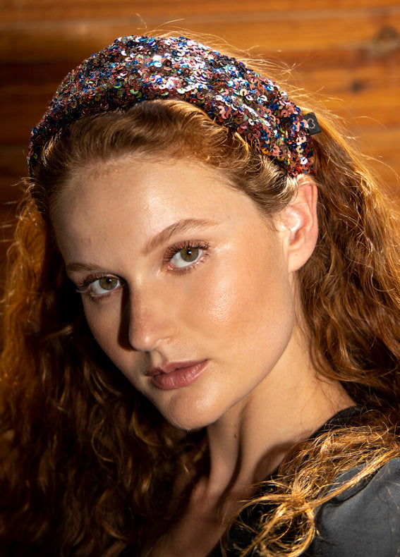 Arbel Headband, Multicolored Sequins