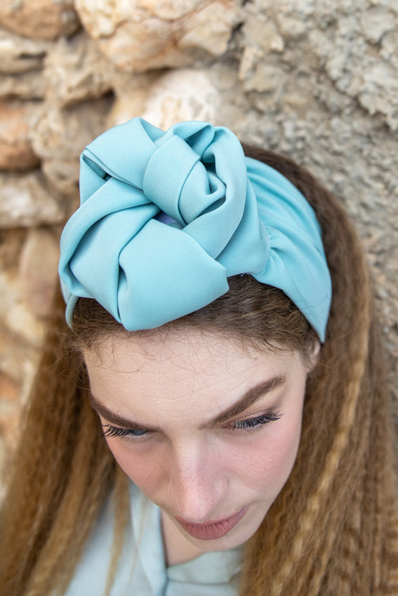 Tie-in-Back Agatha Headband, Mint Green