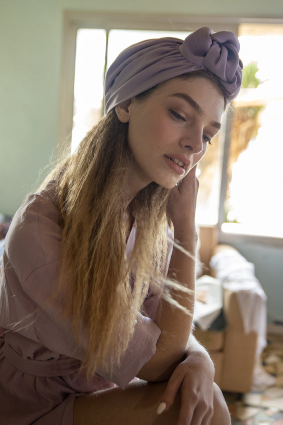 Agatha Velcro Headband, Light Purple