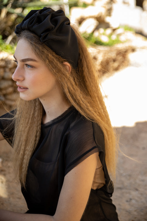 Wide Emilia Headband, Black