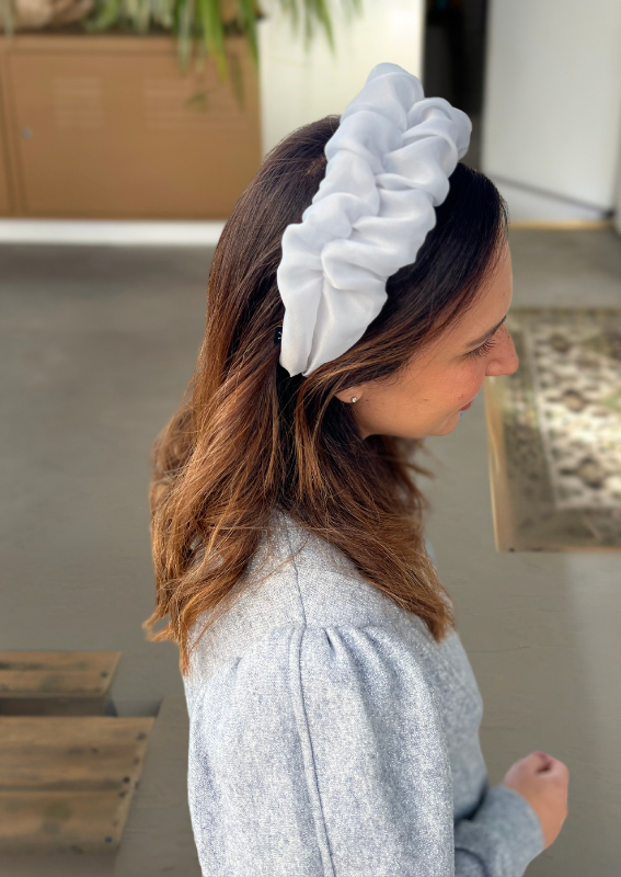 Renee Headband, Gray pearl