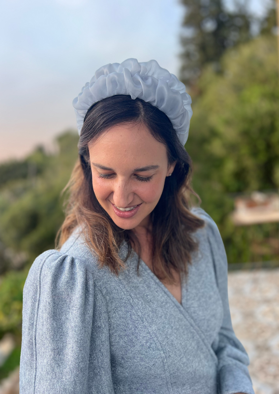 Renee Headband, Gray pearl