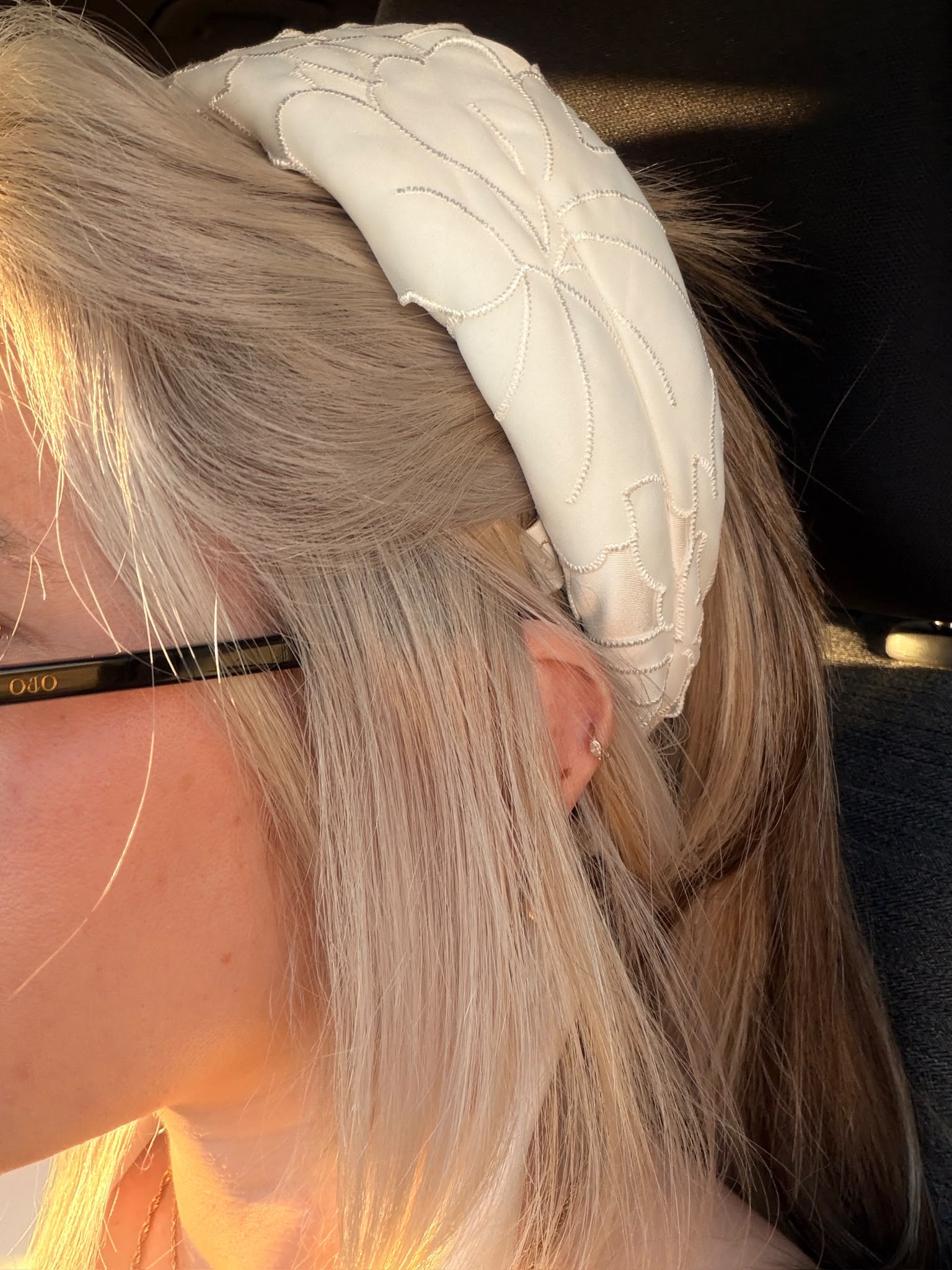 Venus White Braided Headband