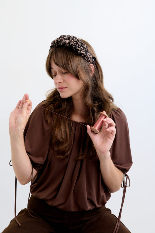 Renne Petite Headband – Dark Leopard