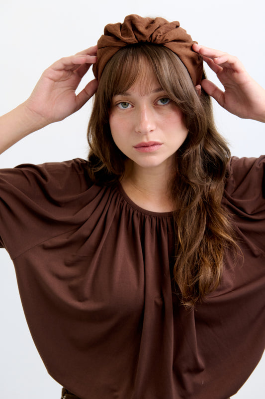 Celine Narrow Headband – Brown