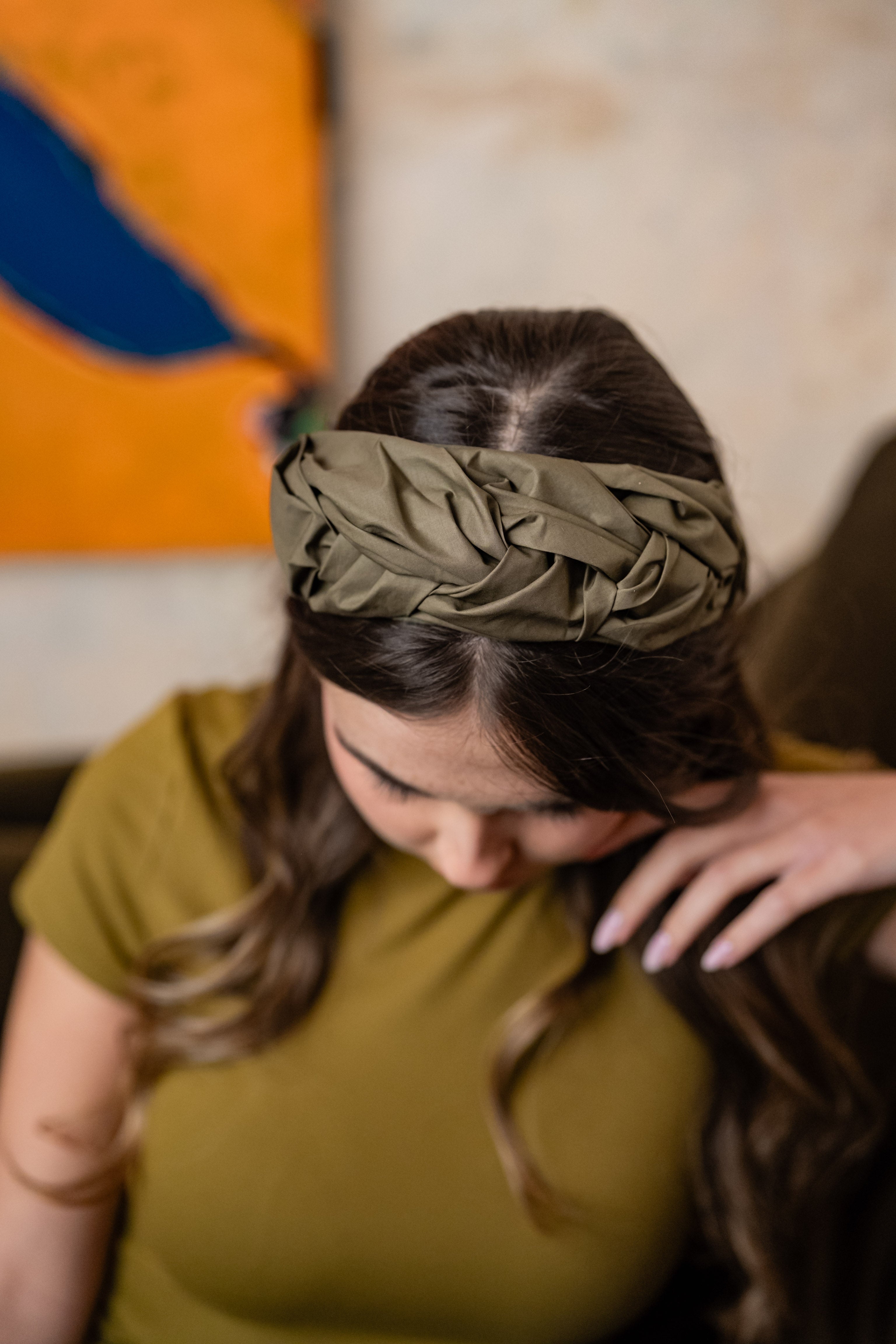 Luna Medium Olive Green Headband