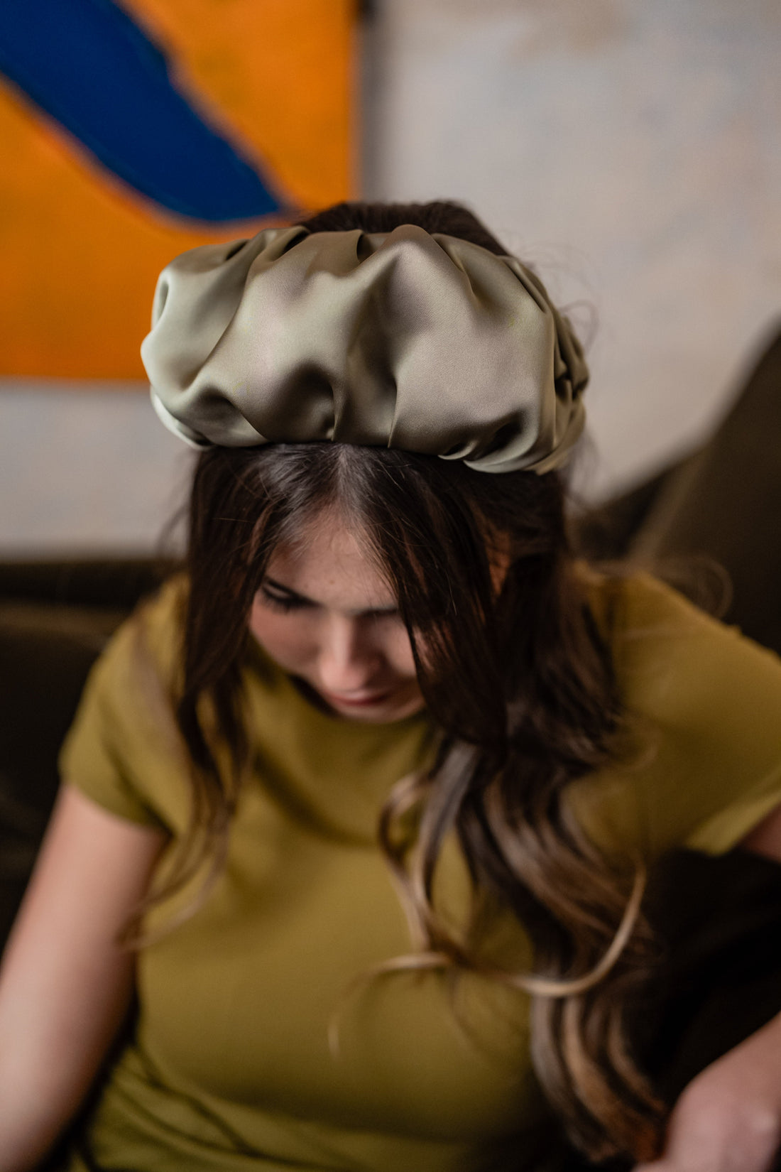 Jan Wide Smoky Green Headband