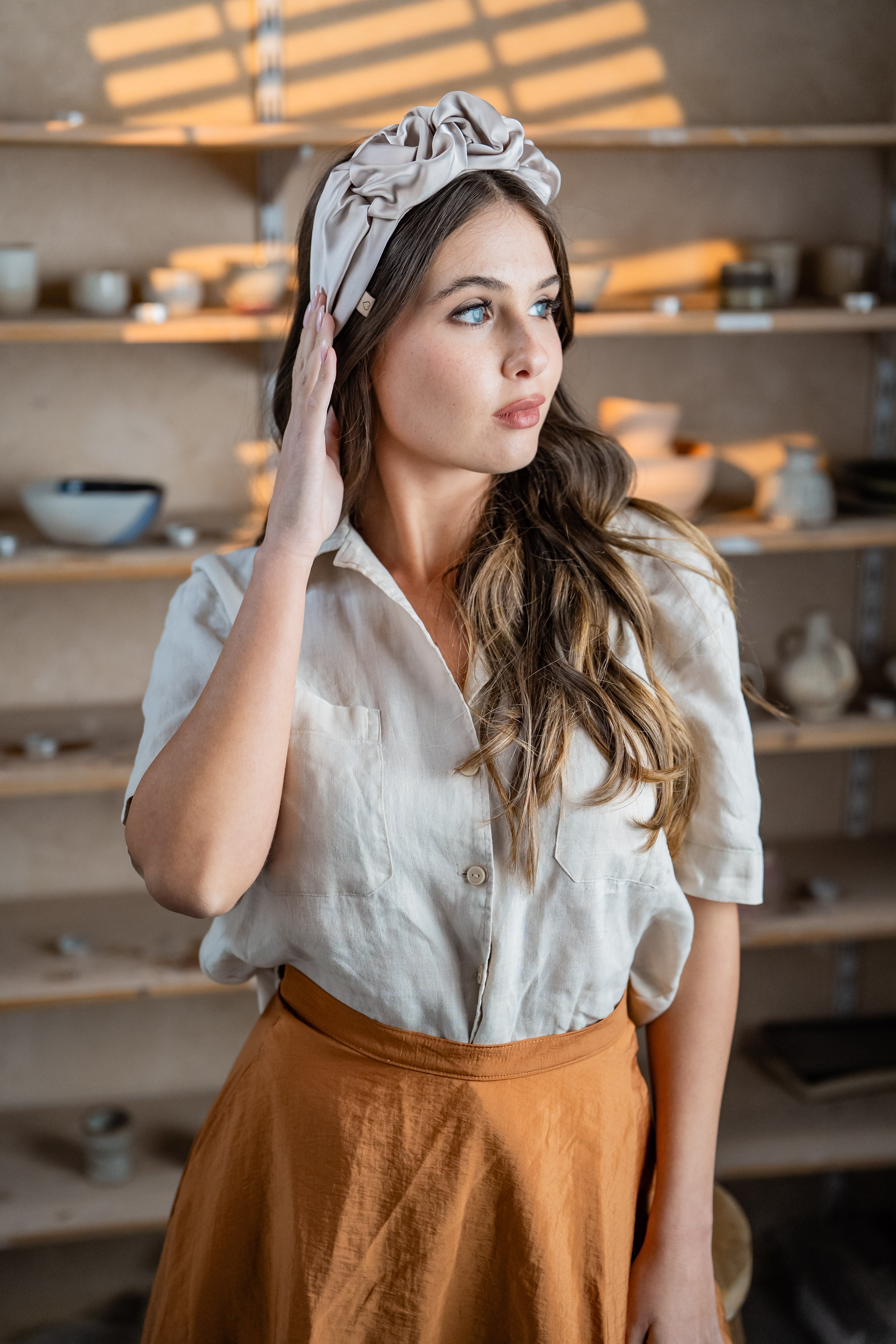 Ellen Wide Stone Headband