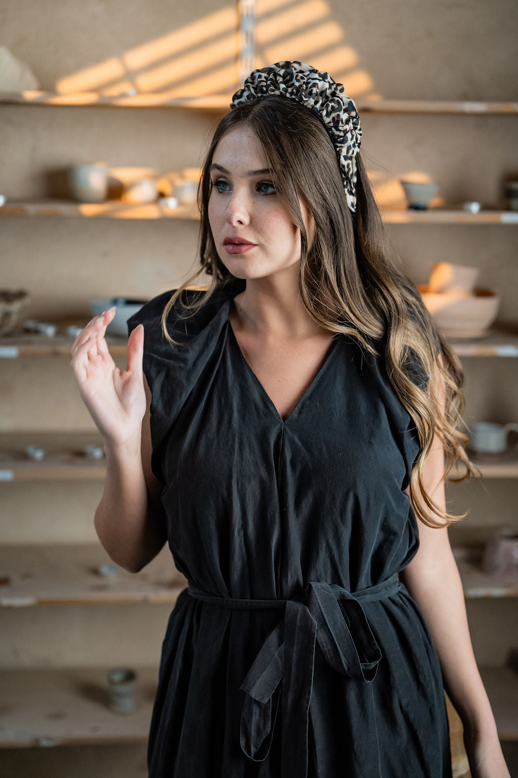 Renee Narrow Wild Leopard Headband