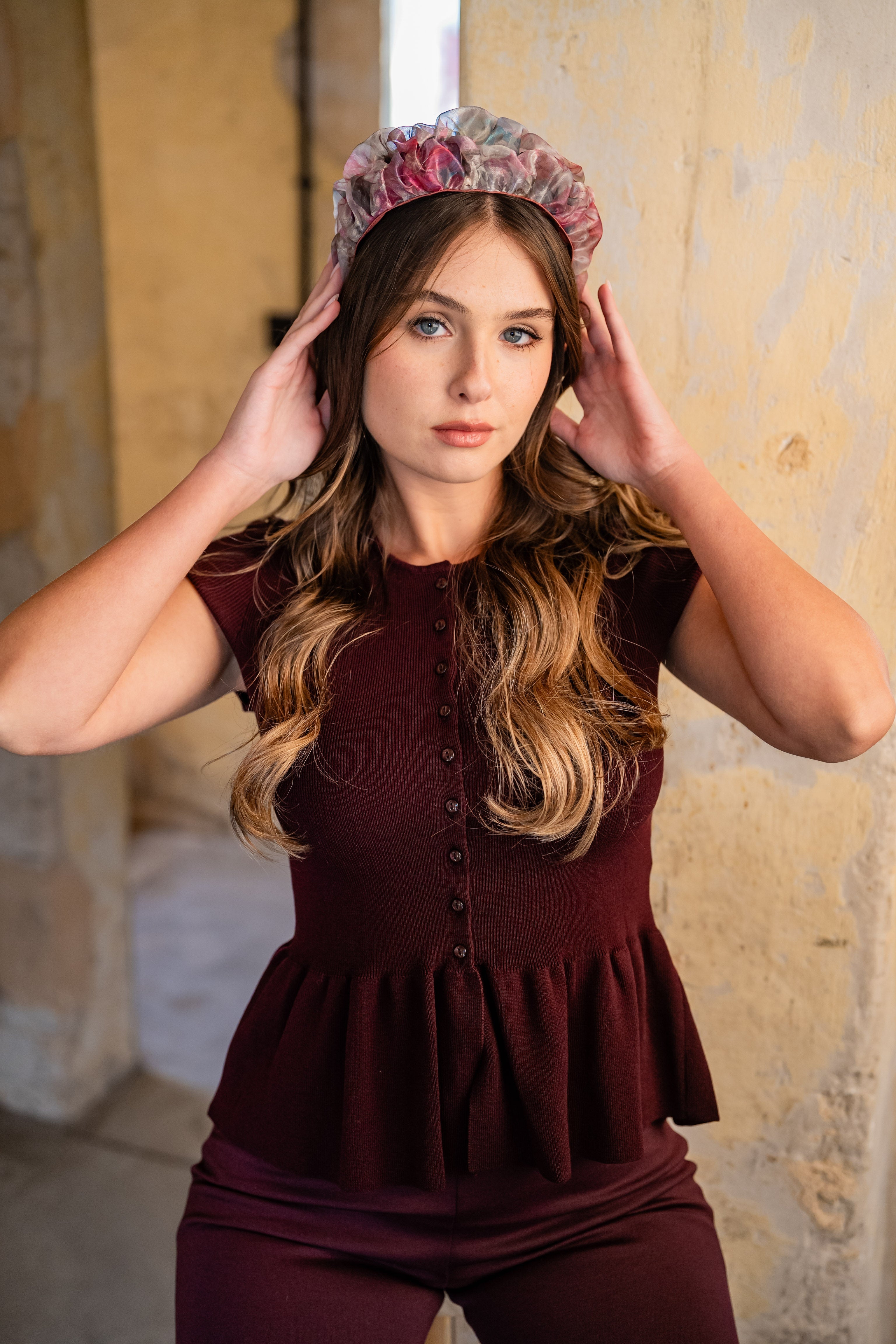 Renee Narrow Floral Headband -Agena