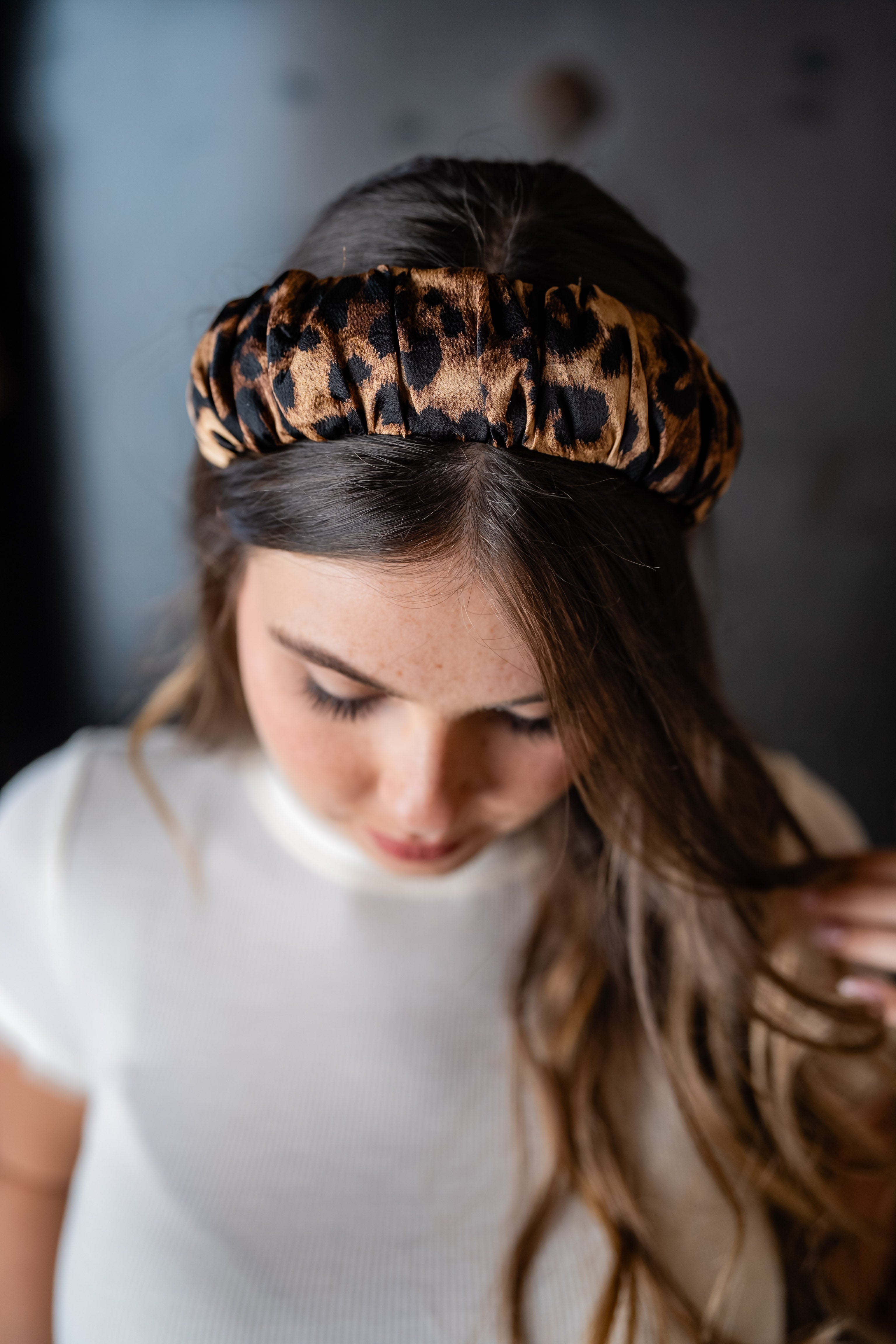 Mila Narrow Leopard Headband