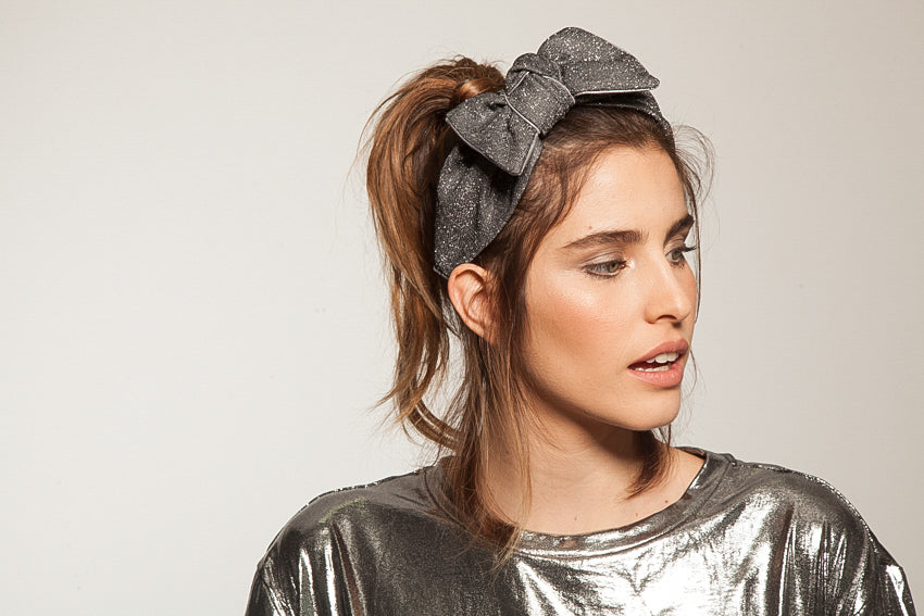 Playful Headband, Shimmery Silver
