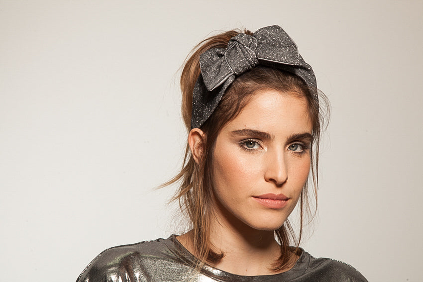 Playful Headband, Shimmery Silver