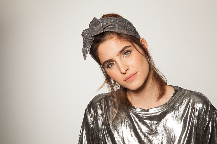 Playful Headband, Shimmery Silver
