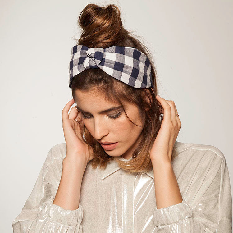 Twist Headband, Blue 3 Ways
