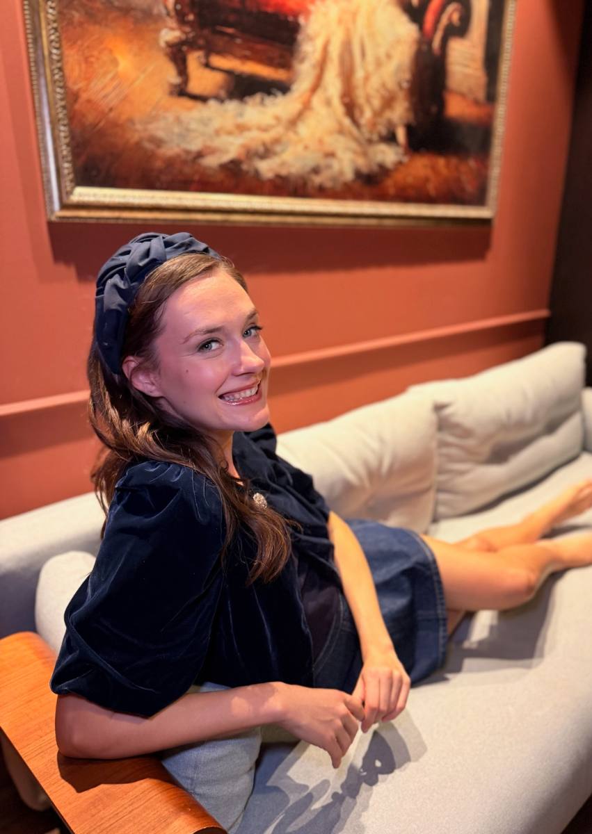 Luna Tie Headband – Navy Blue