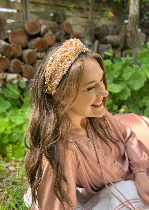 Zoe Headband, Rose Gold