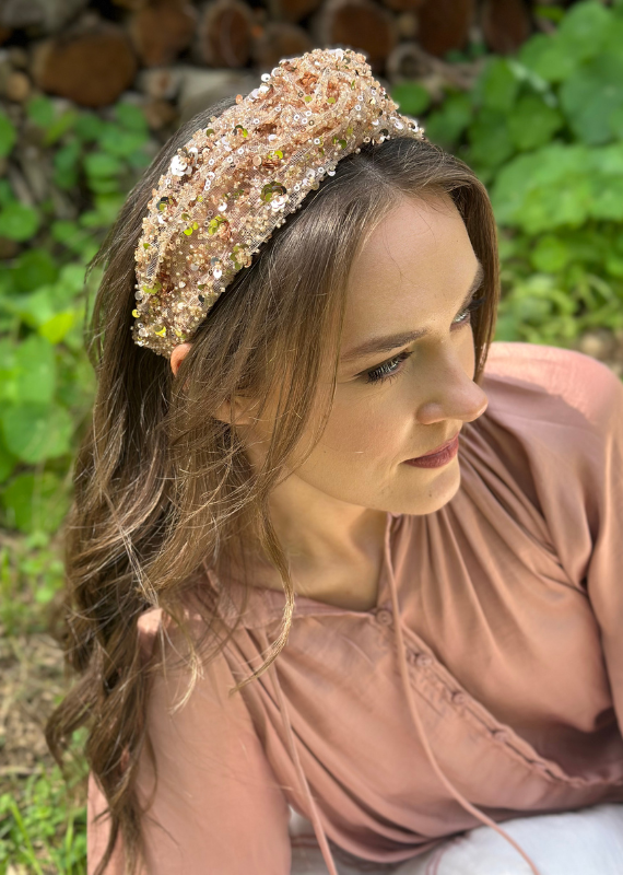 Zoe Headband, Rose Gold