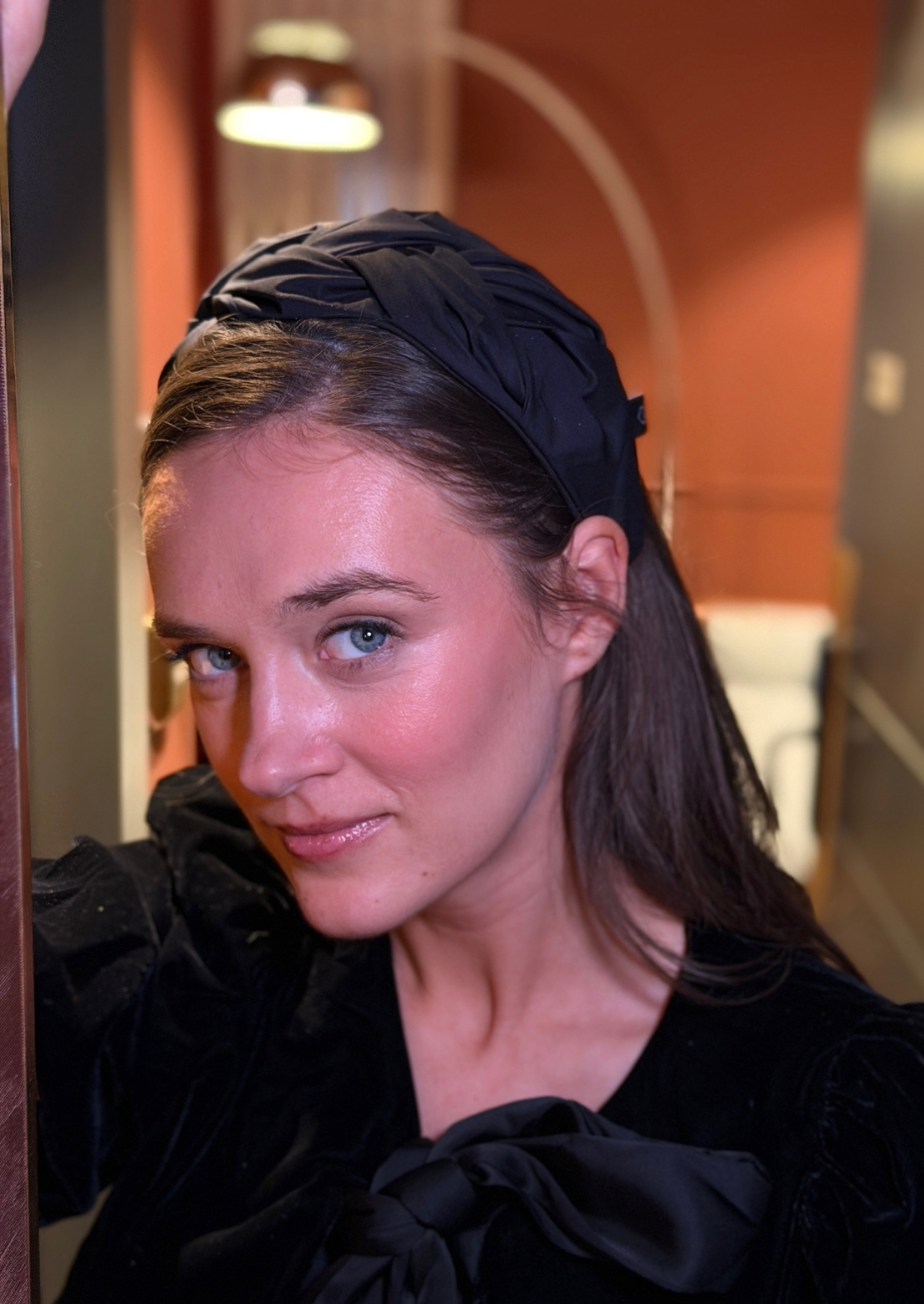 Luna Tie Headband – Black