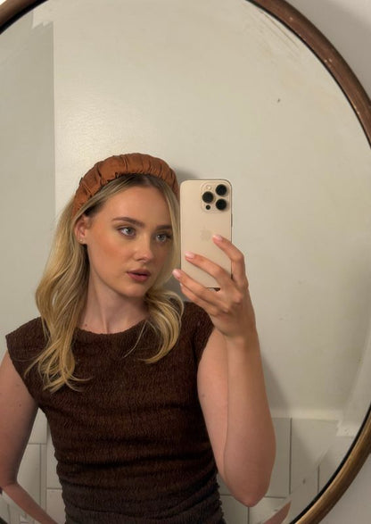 Mila Headband, Terracotta