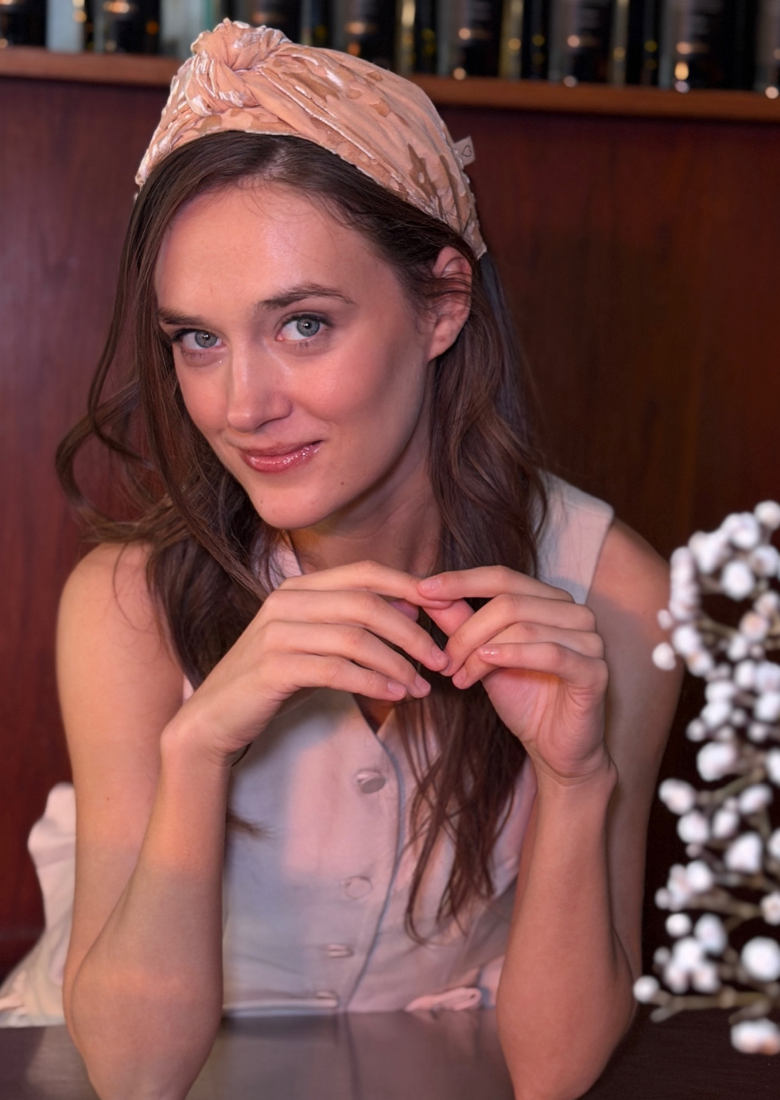 Maya Wide Headband – Nude
