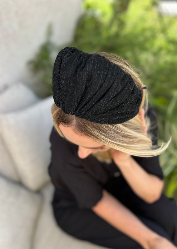 Wide Aria Headband, Black
