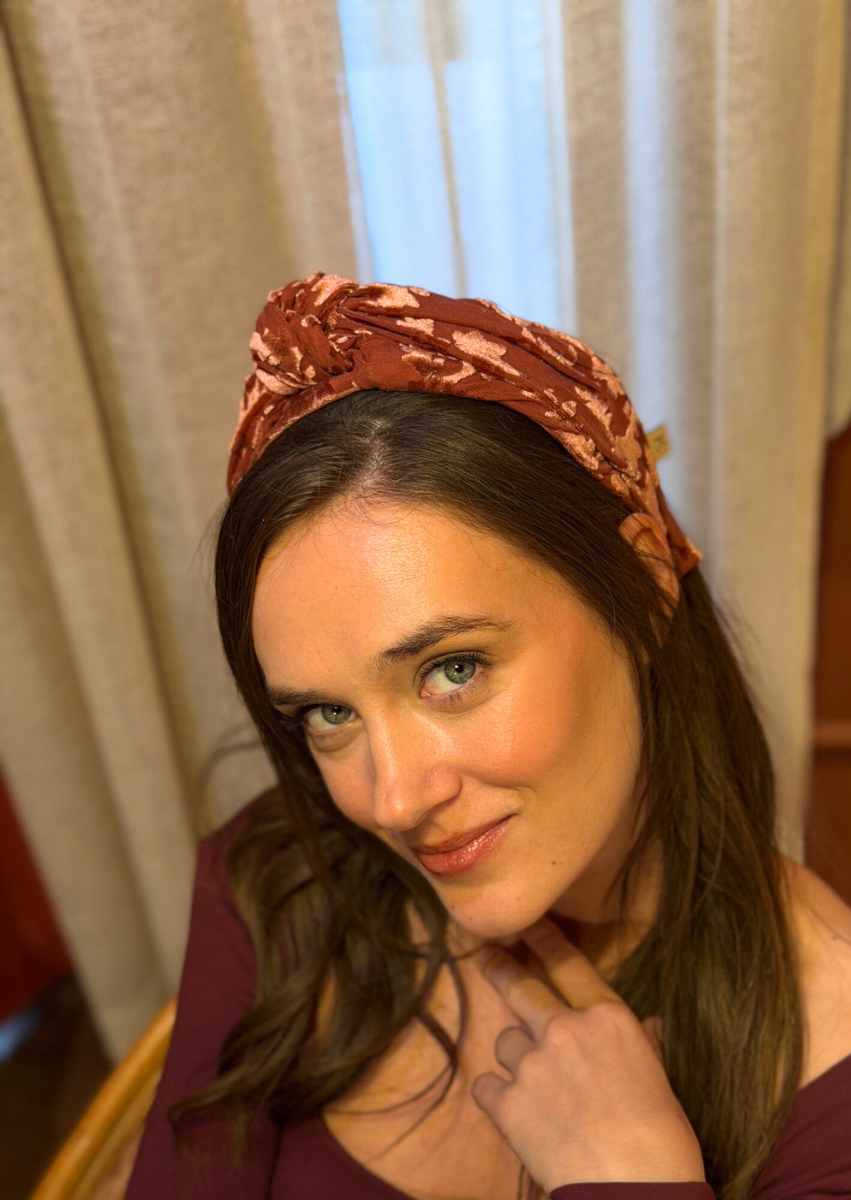Maya Medium Headband – Smoky Burgundy