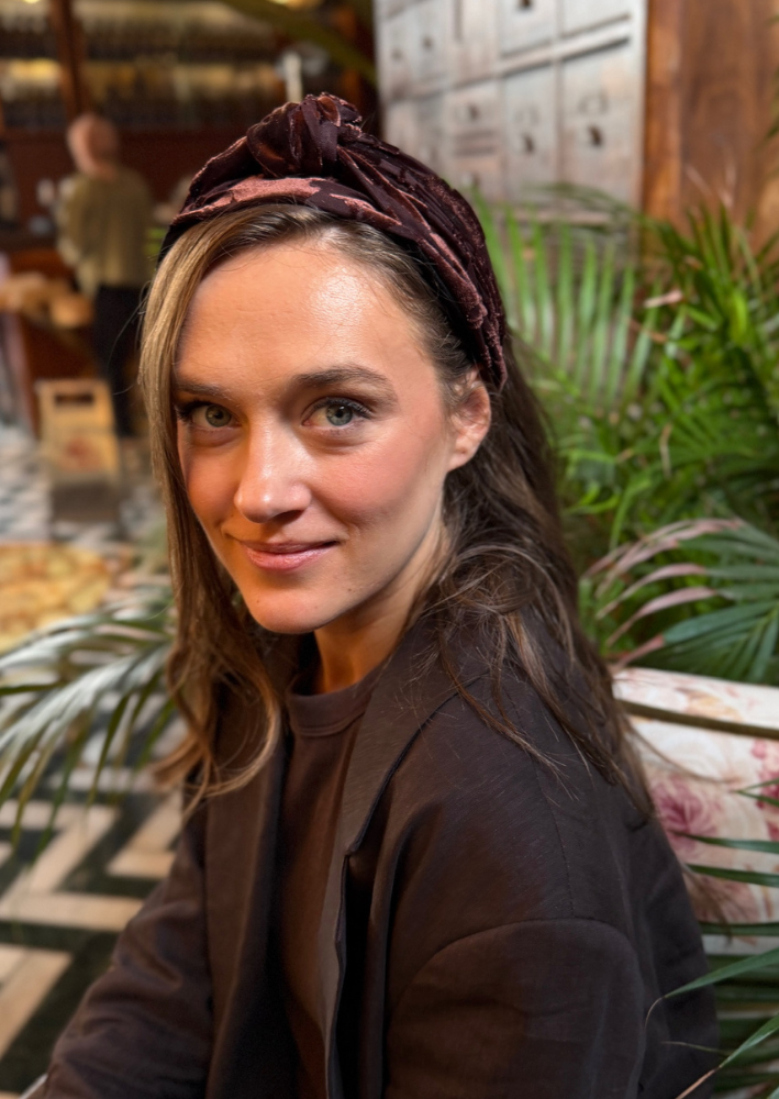 Maya Tie Headband – Chocolate Brown