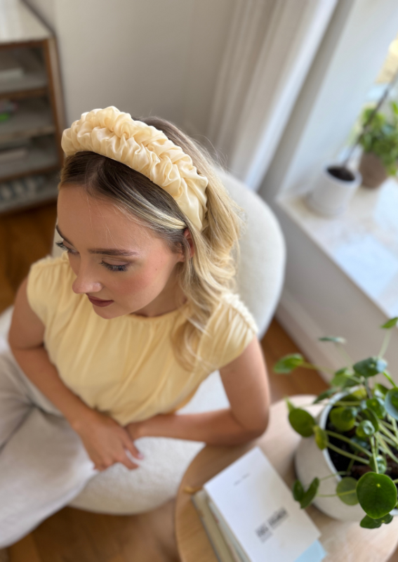 Petite Renee Headband, Butter Yellow