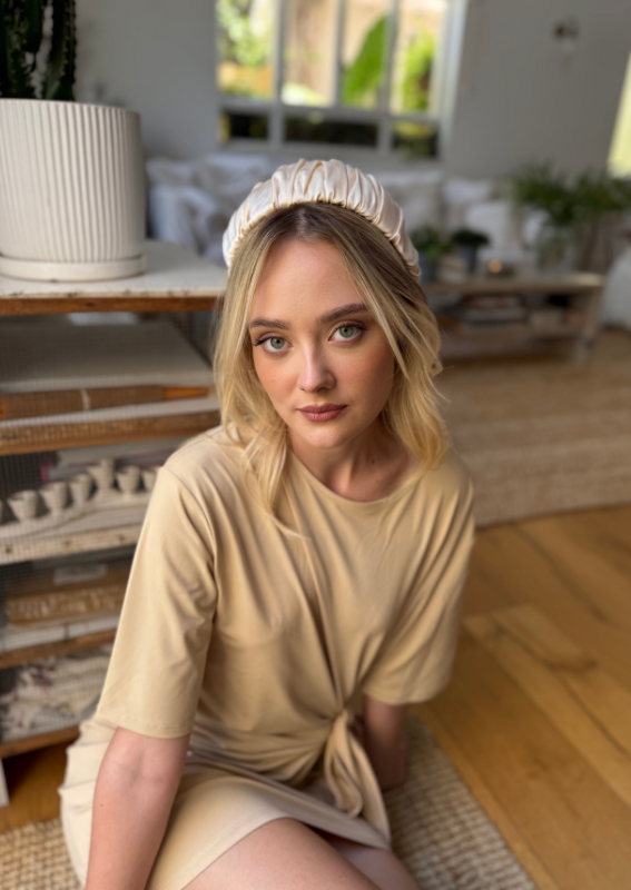 Mila Headband, Cream
