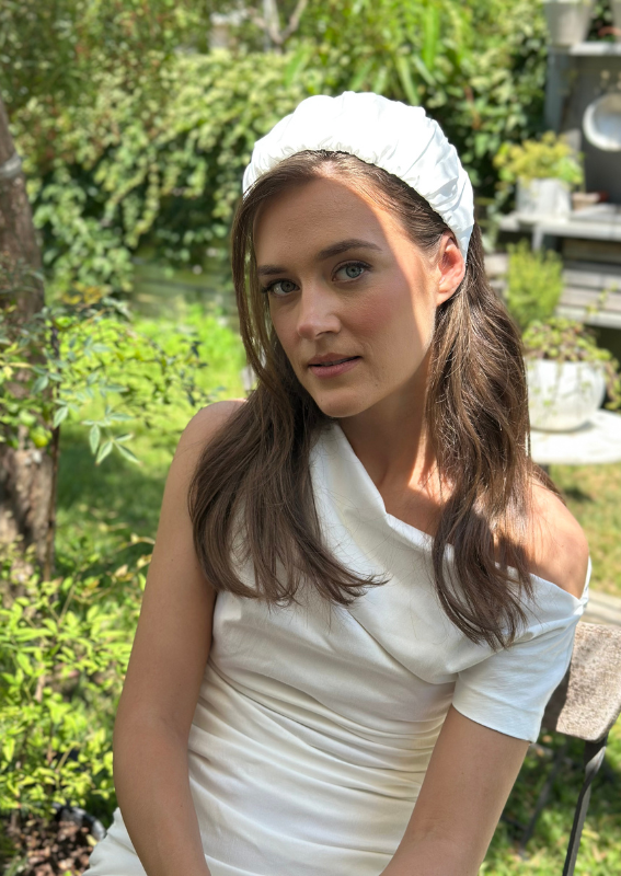 Wide Mila Headband, White