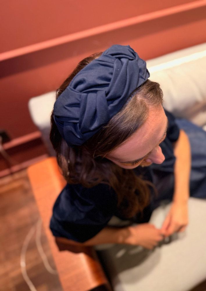 Luna Medium Headband – Navy Blue