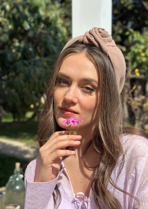 Wide Sierra Headband,Light Camel