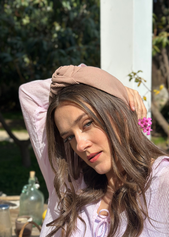 Wide Sierra Headband,Light Camel