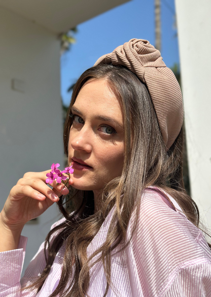 Wide Sierra Headband,Light Camel